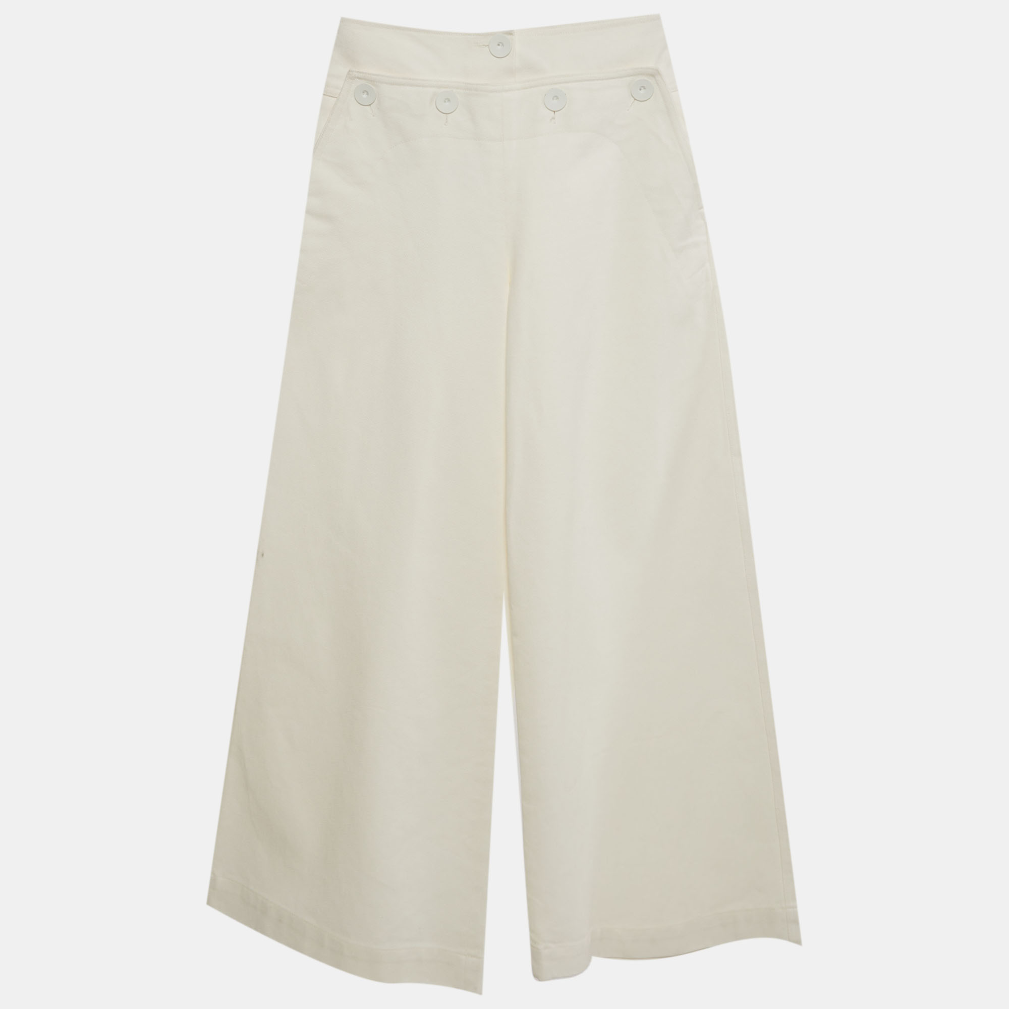 Max Mara Sfilata Off White Denim Flared Jeans XS/Waist