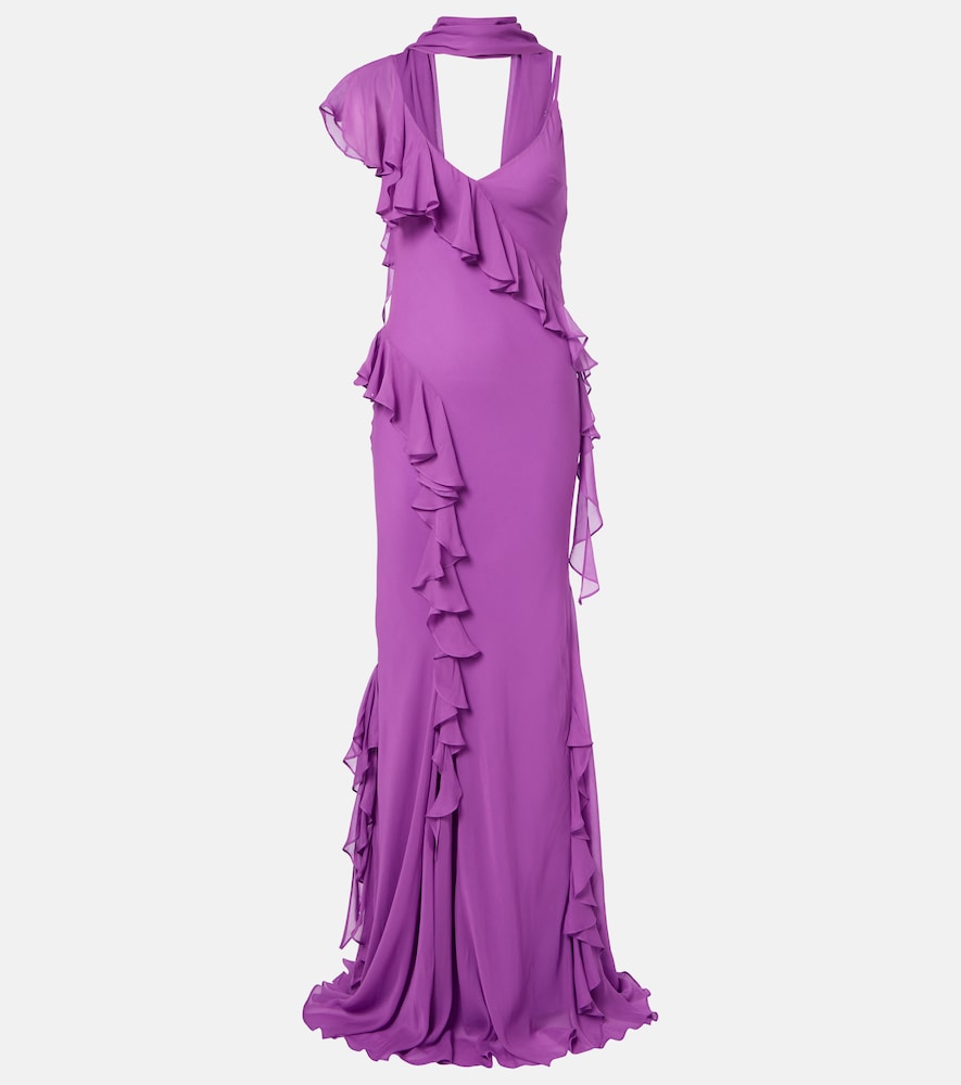Mayara ruffled georgette gown