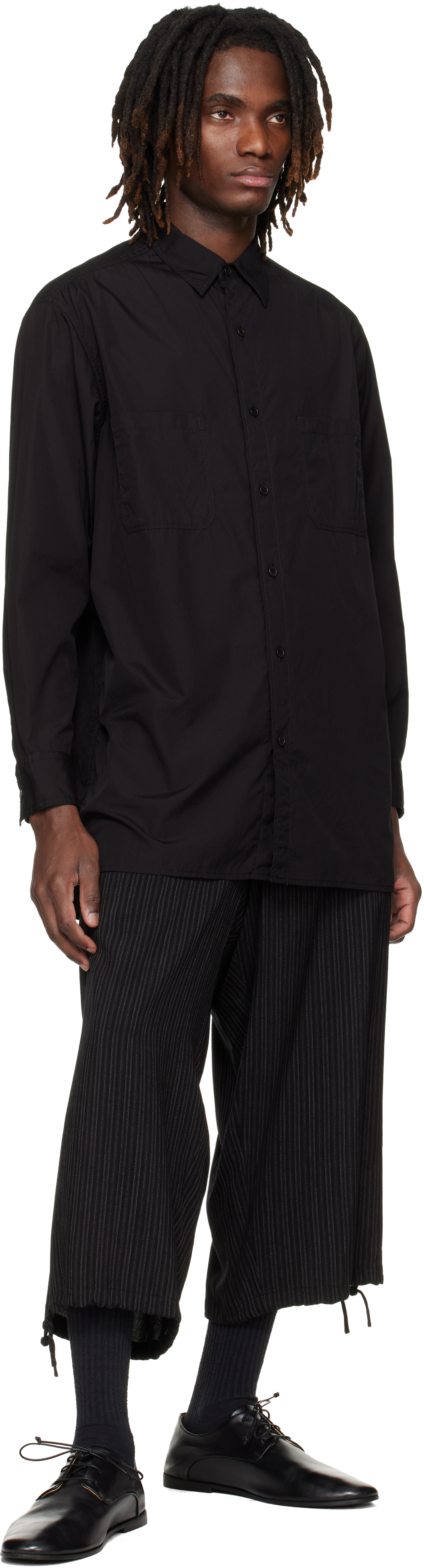 Black Big Standard Chain Stitch Shirt