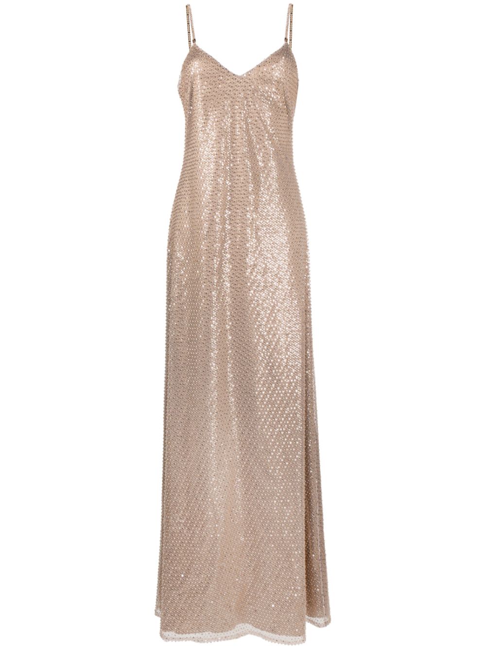 Reymond embellished evening dress - Neutrals