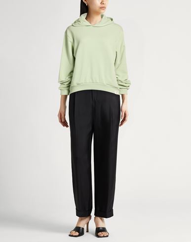 Woman Sweatshirt Light green Size S Cotton, Polyester