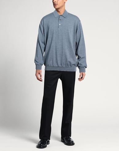 Man Sweater Sky blue Size 48 Virgin Wool