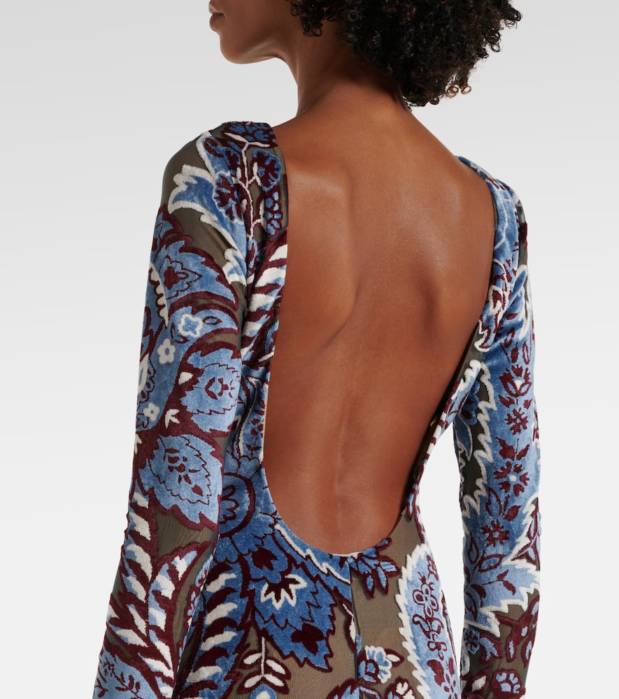 Paisley crêpe jersey maxi dress