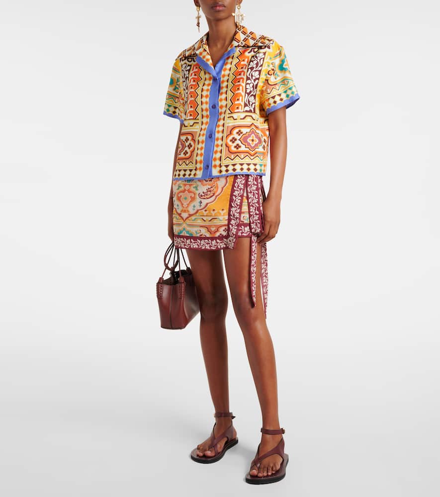Printed silk shirt