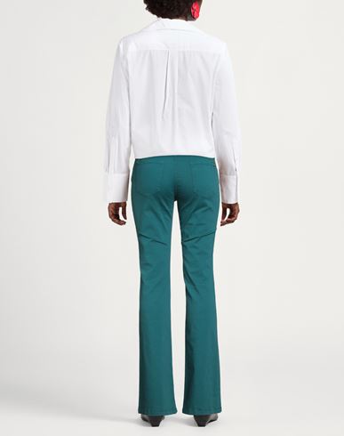 Woman Pants Deep teal Size 29 Cotton, Elastane