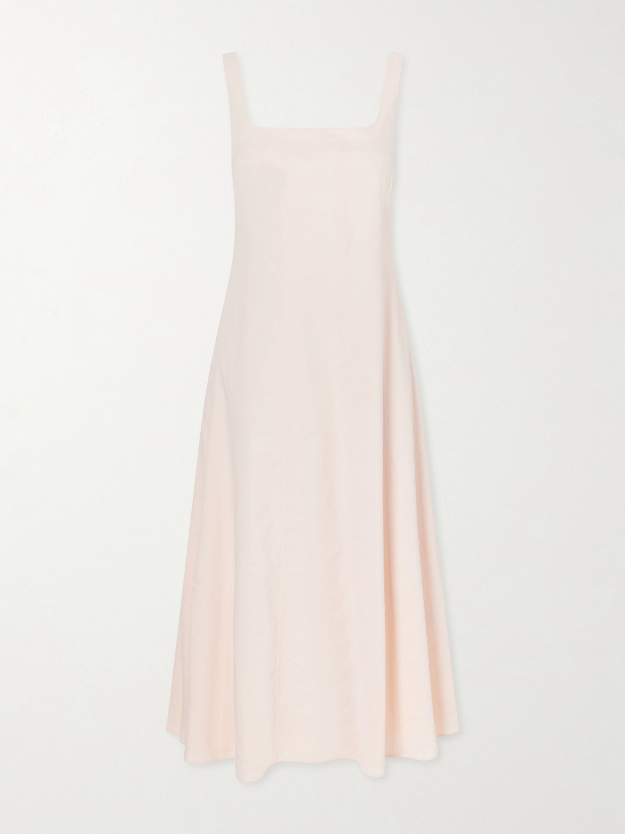 Linen-blend Midi Dress