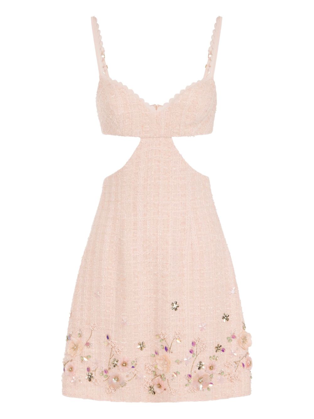 Elisabetta Franchi cut-out floral dress - Pink