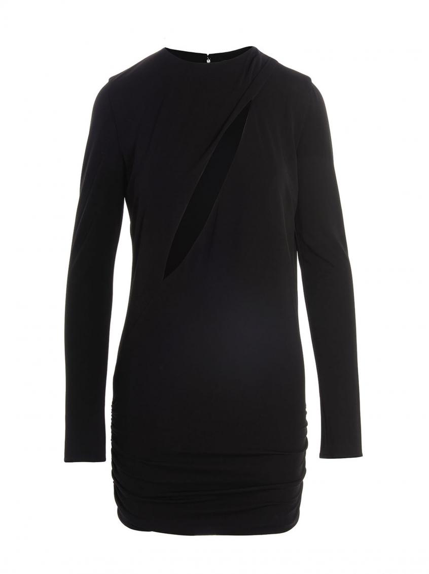 Cut-out Long Sleeved Mini Dress