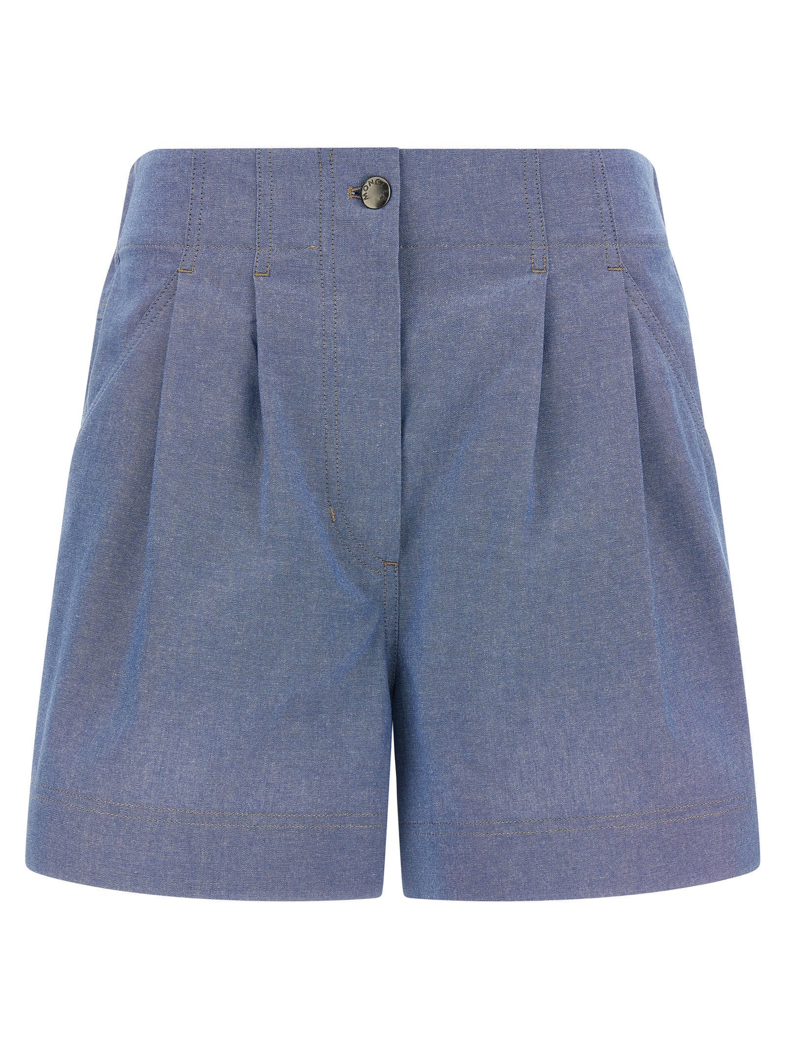 Chambray Cotton Shorts