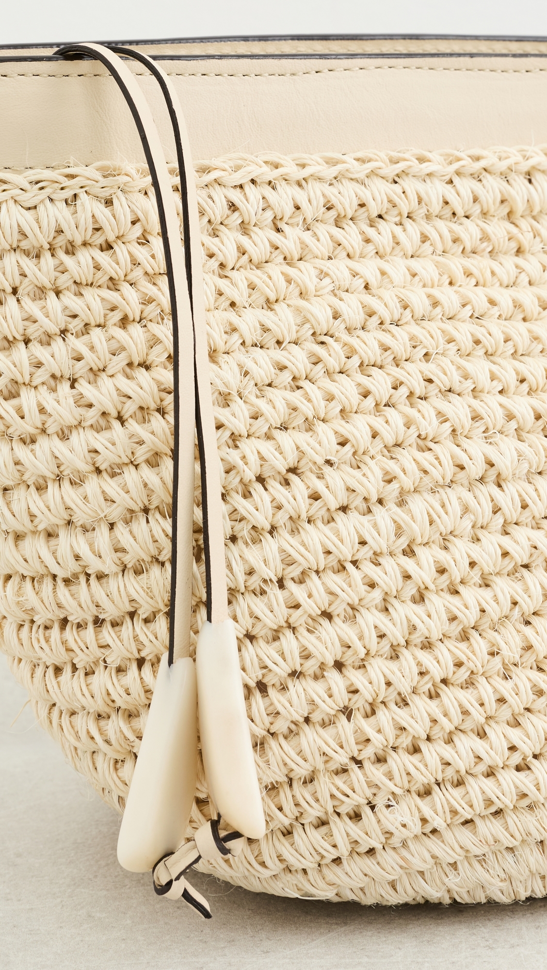 The Medium Zip Clutch Natural/Oyster One Size