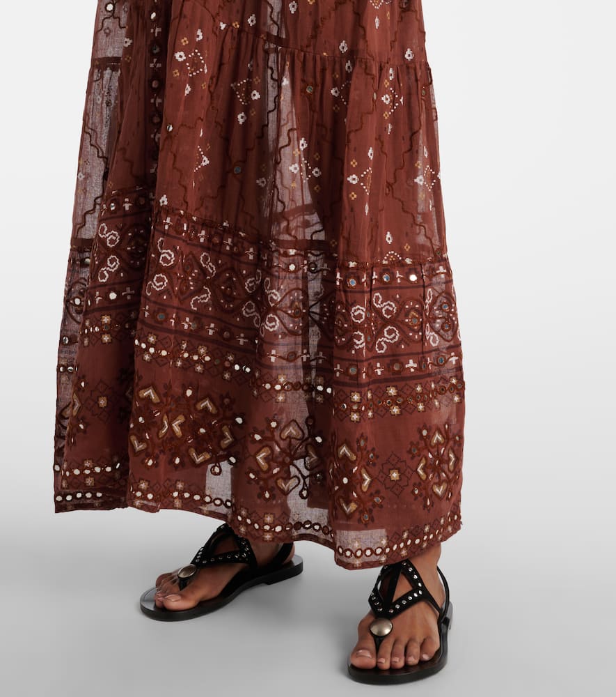 Printed cotton maxi dress