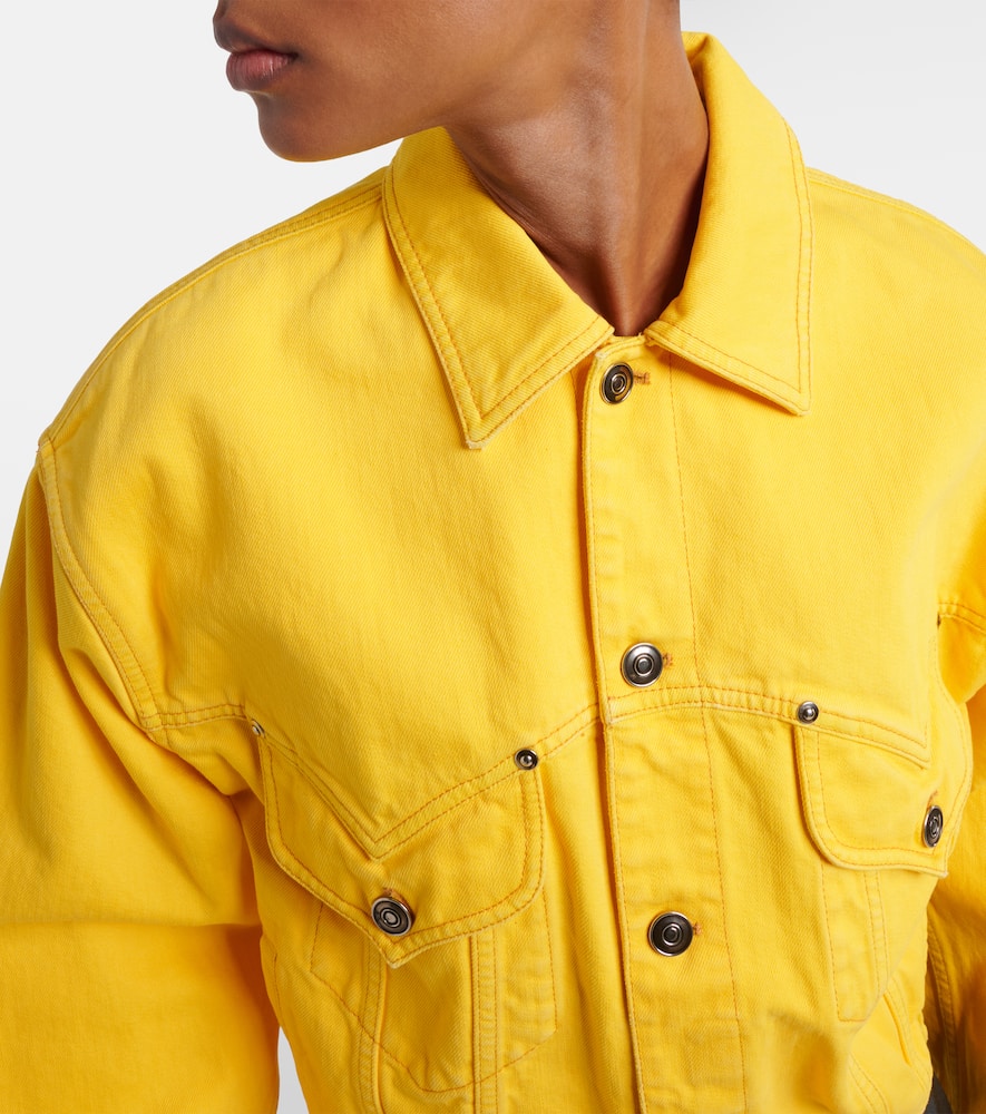 Denim blouson jacket