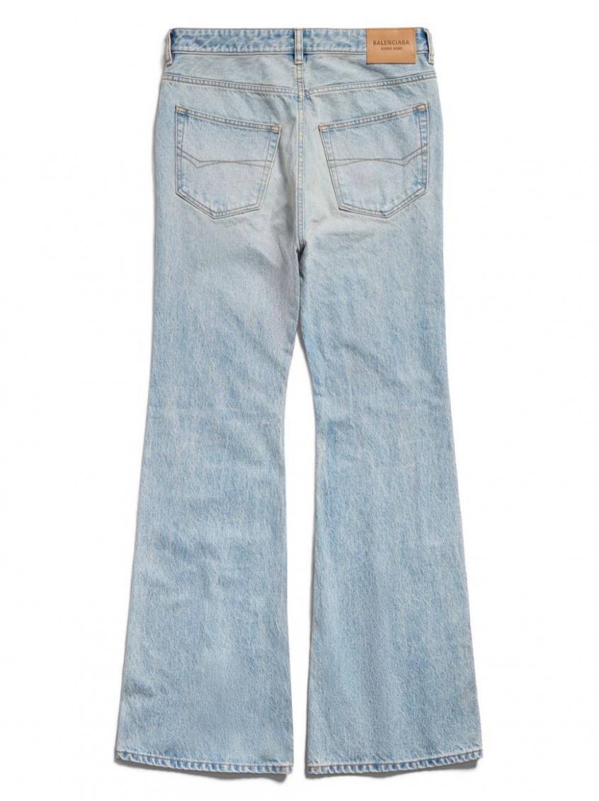Light Blue Flared Denim Jeans