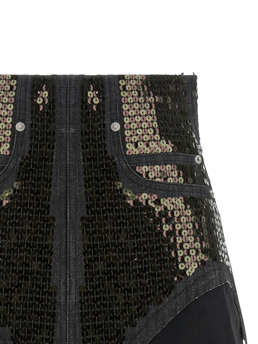 Rick Owens - high waist sequin shorts back front pocket