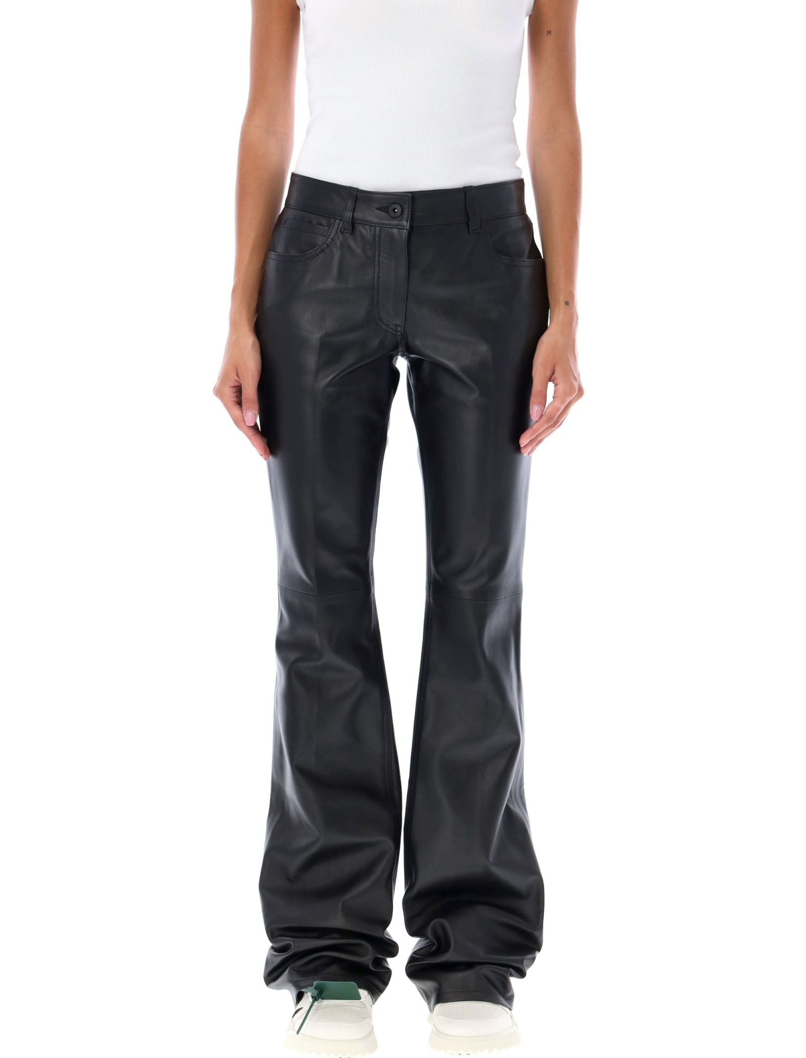 Slim Flared 5pkt Pant Black Black