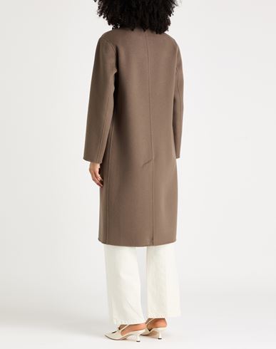 Paltò Fabbrica Woman Coat Khaki Size 6 Wool, Polyester, Viscose