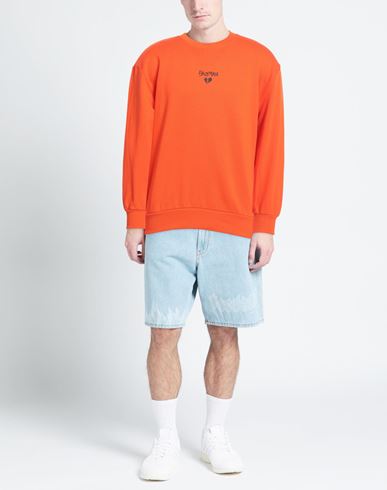 Man Sweatshirt Orange Size S Cotton