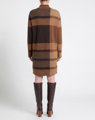 Woman Mini dress Brown Size 2 Cashmere, Virgin Wool