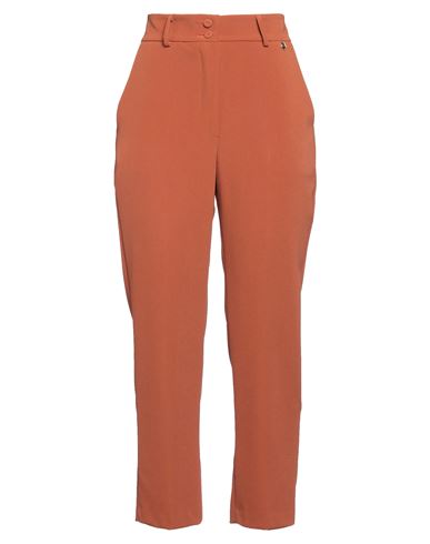 Giorgia & Johns Woman Pants Rust Size 6 Polyester, Elastic fibres