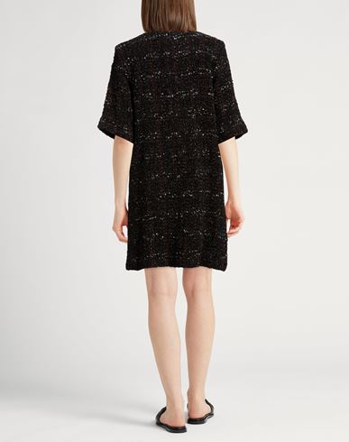 Woman Mini dress Black Size 0 Polyester, Virgin Wool, Elastane