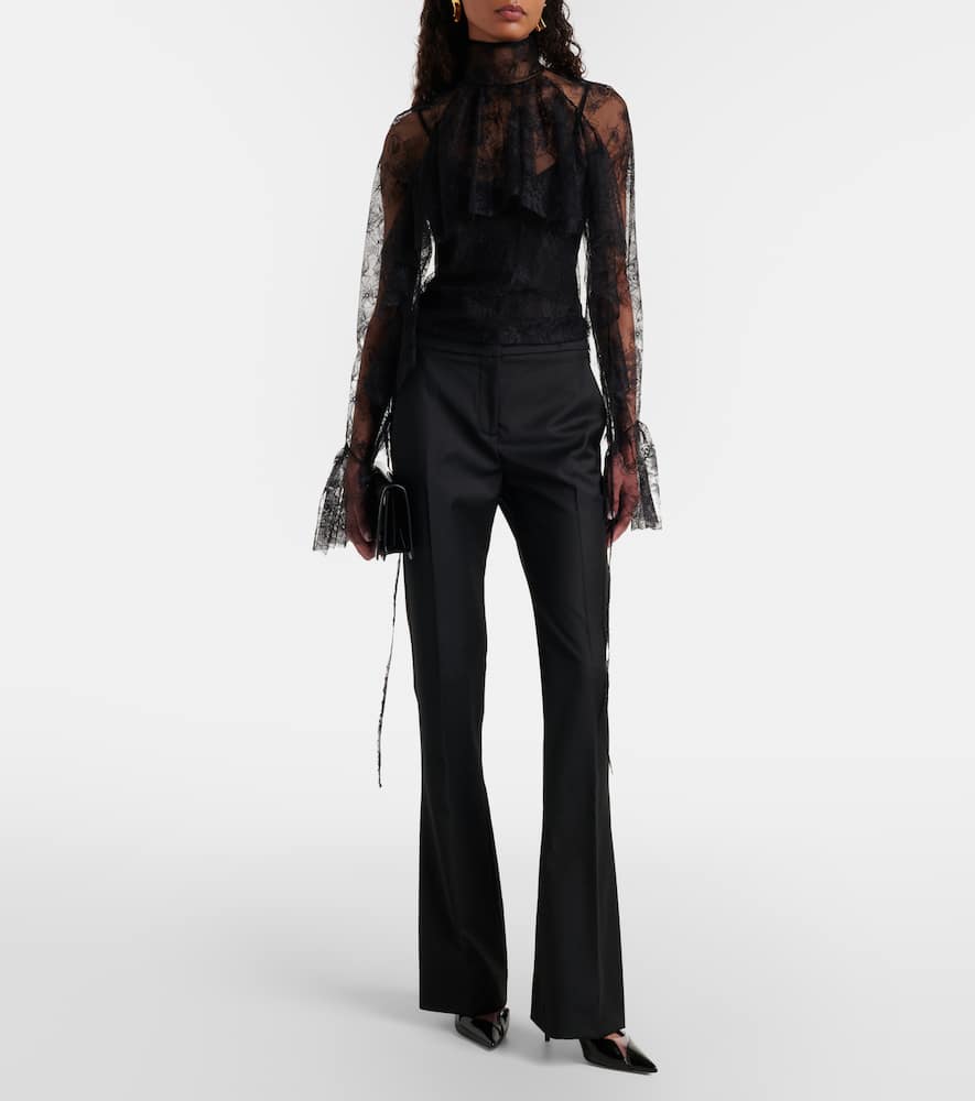 Pleated flared pants