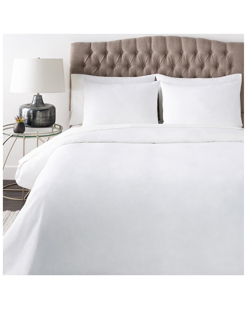 Surya Peyton White Duvet Set With Two Standard Shams