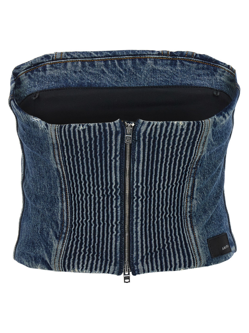 Denim Bustier Top