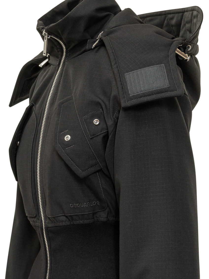 Black WOOL MINI PUFFER