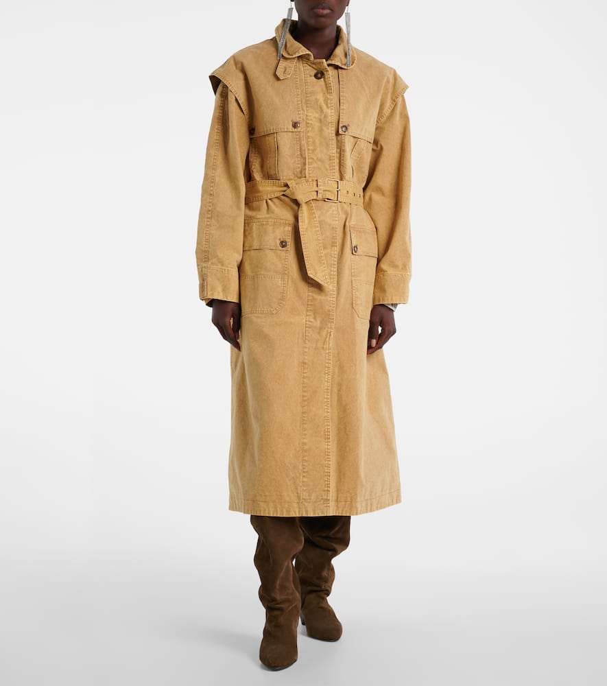 Michaela denim trench coat