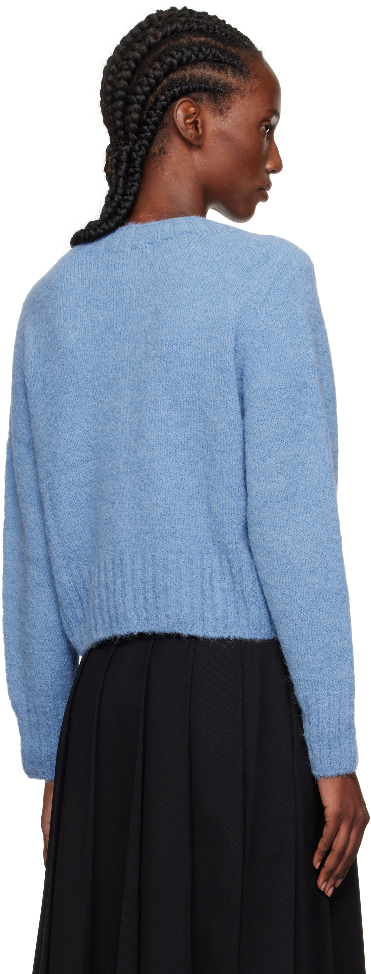Blue Alpaca Knit Cardigan