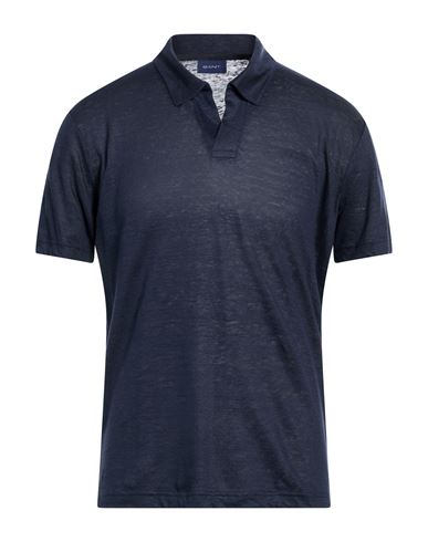 Man Polo shirt Midnight blue Size S Linen