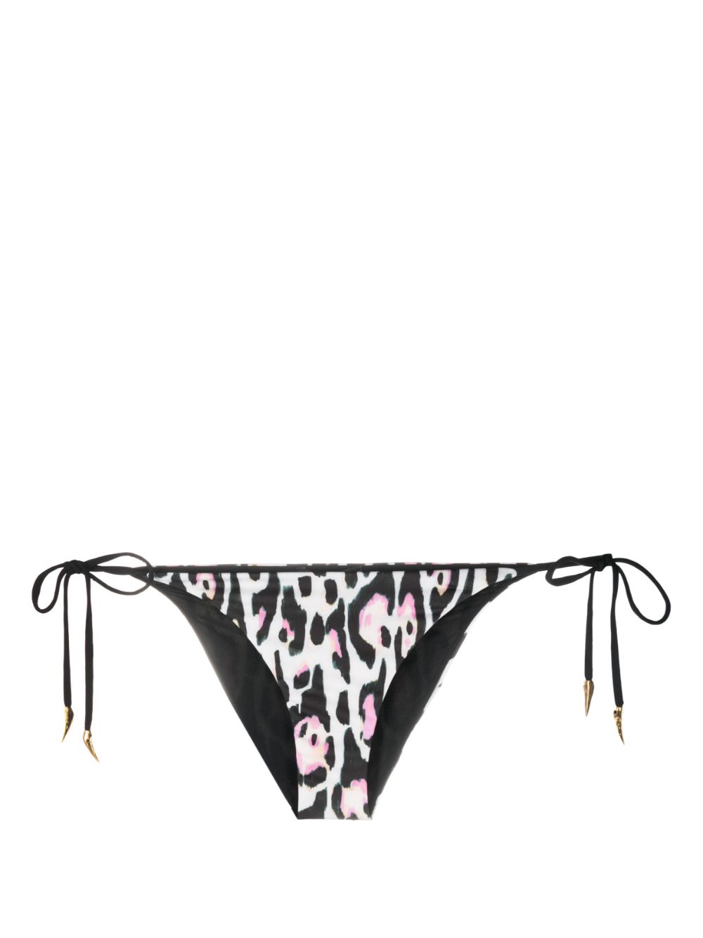 Leopard-print bikini bottoms - Black