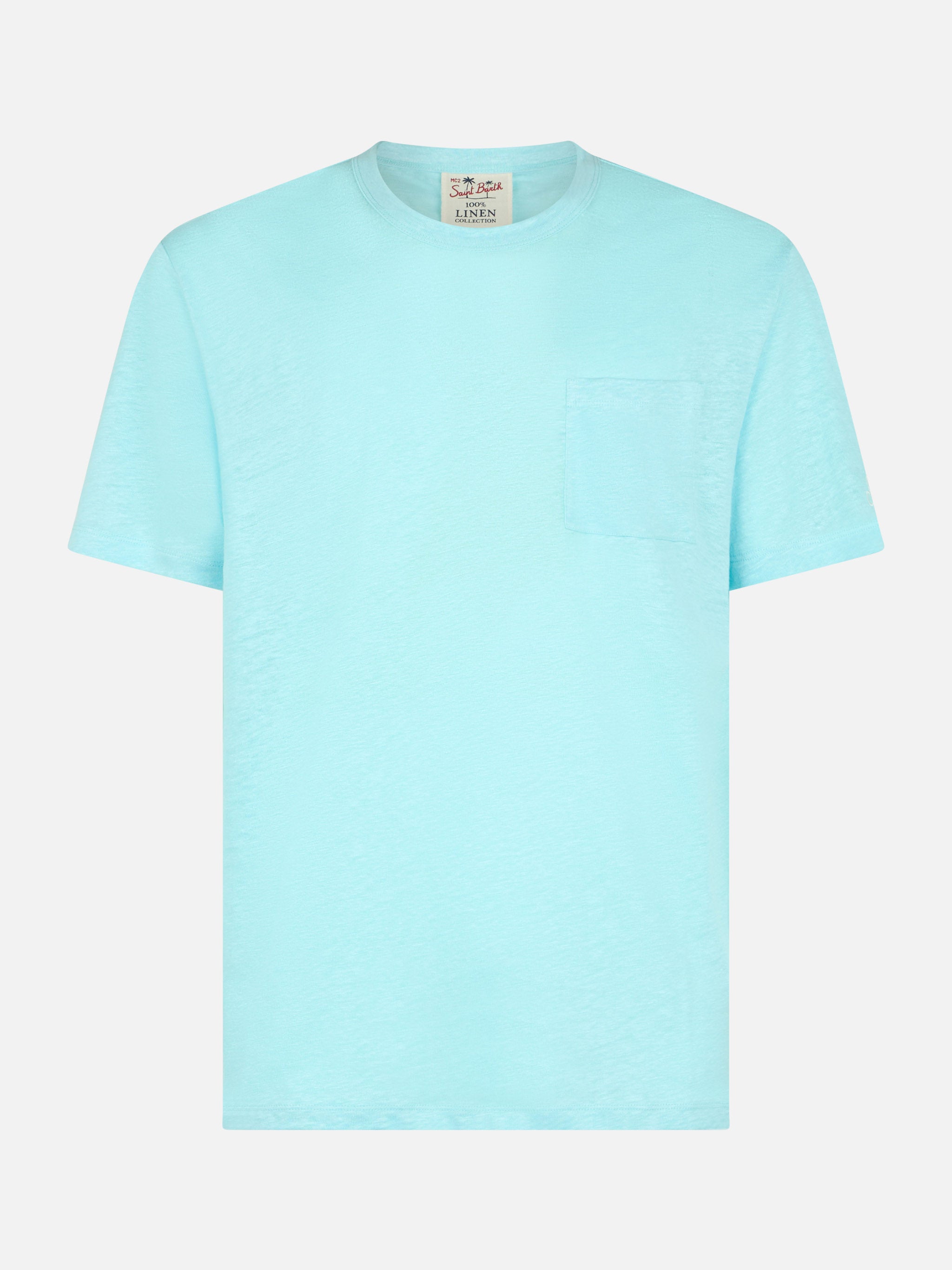 Man Water Green Linen Jersey T-Shirt Ecstasea With Pocket __single__ - Men