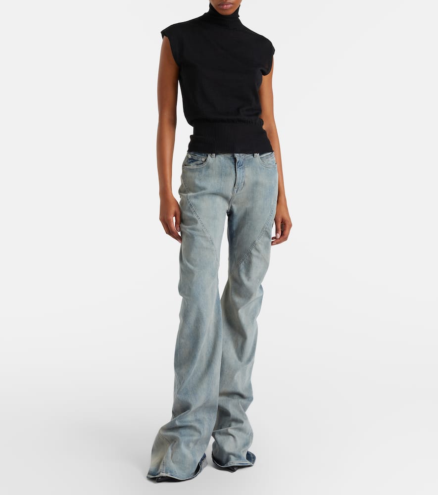 Virgin wool turtleneck top