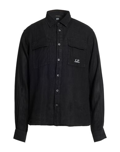 C. p. Company Man Shirt Black Size XXL Linen