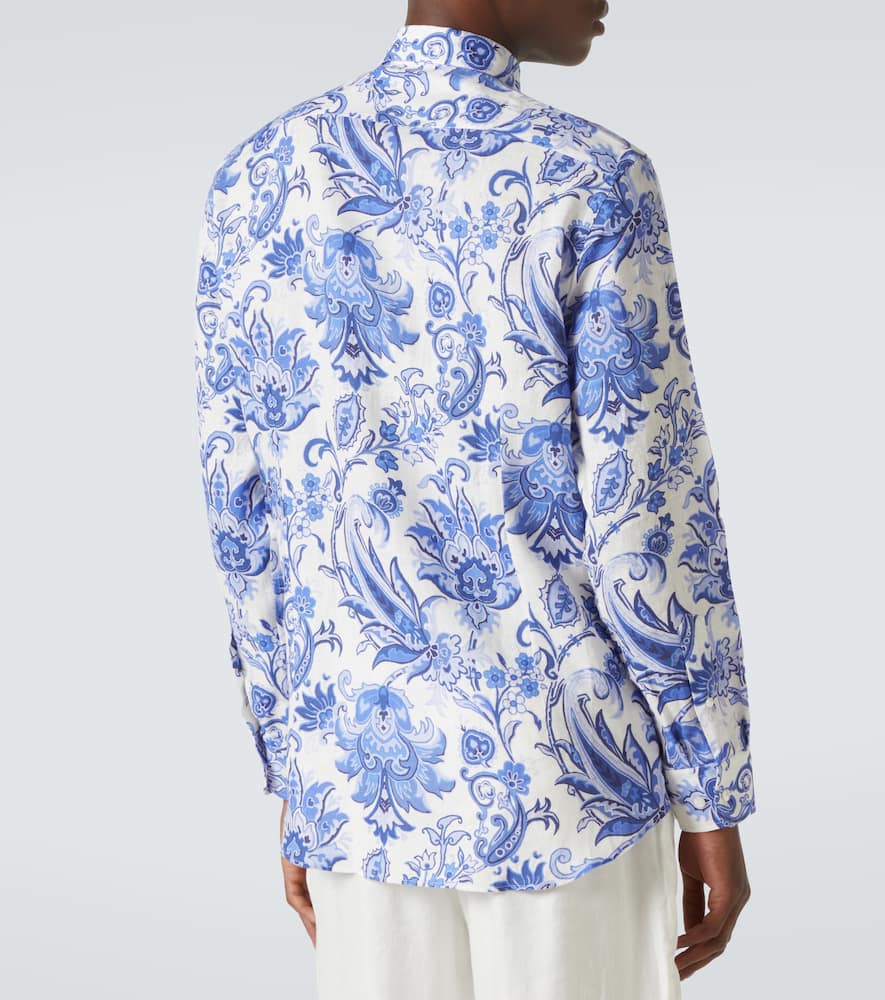 Roma printed linen shirt