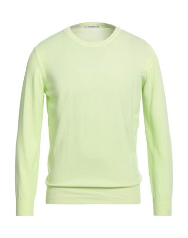 Man Sweater Lime green Size 38 Cotton