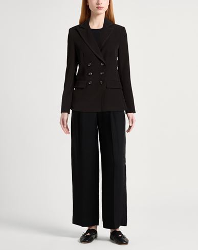 Woman Blazer Black Size 12 Polyester, Elastane