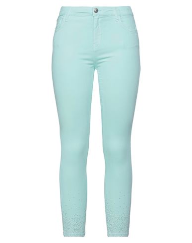Woman Jeans Light green Size 26 Cotton, Viscose, Elastane