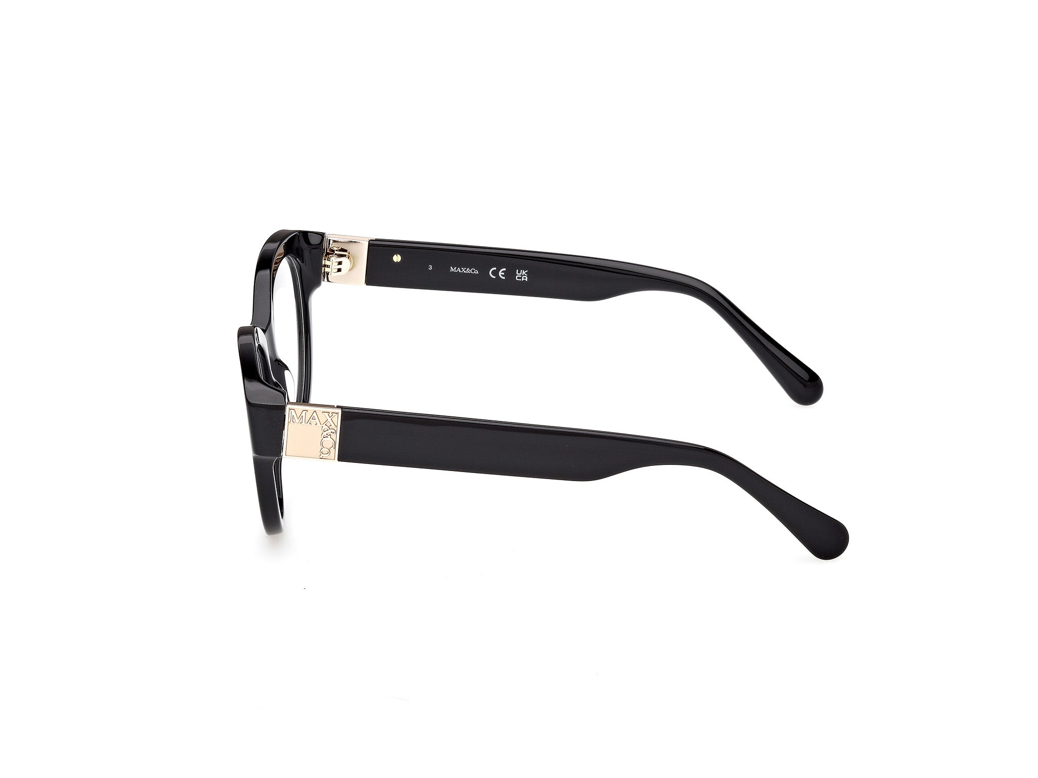 MAX&Co Mujer MAX&Co MO5192 001 Monturas ópticas Acetato Negro Redonda Norma