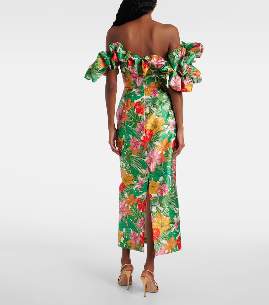Alémais Printed off-shoulder maxi dress