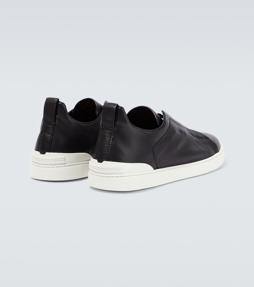 Triple Stitch leather sneakers