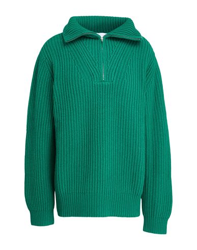 Woman Turtleneck Green Size L Wool