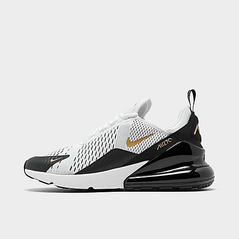 Men's Air Max 270 Casual Shoes in White/Metallic Gold/Black