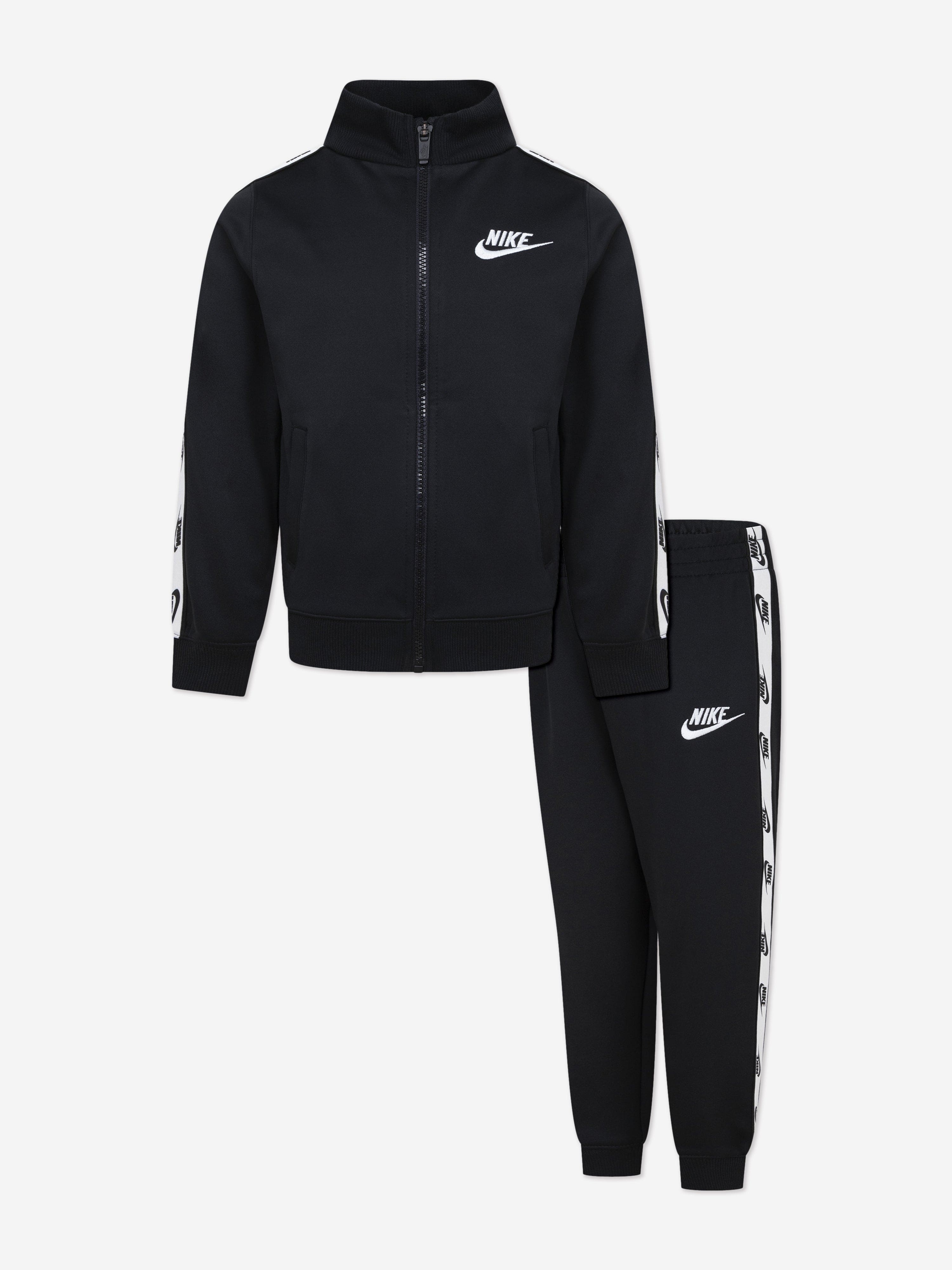 Kids Logo Tape Tracksuit in Black