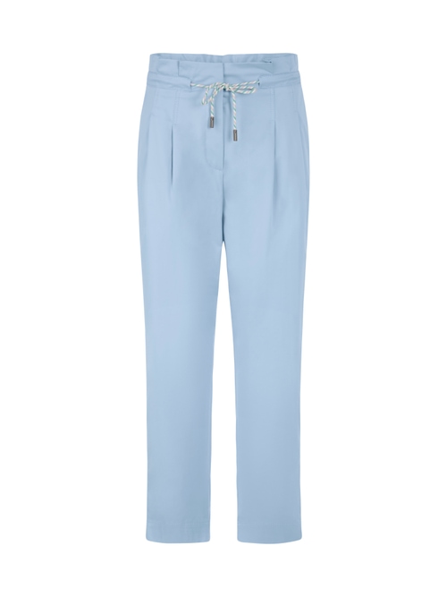 Marc Cain FAQUS paperbag trousers with high waist, blue, 34 N