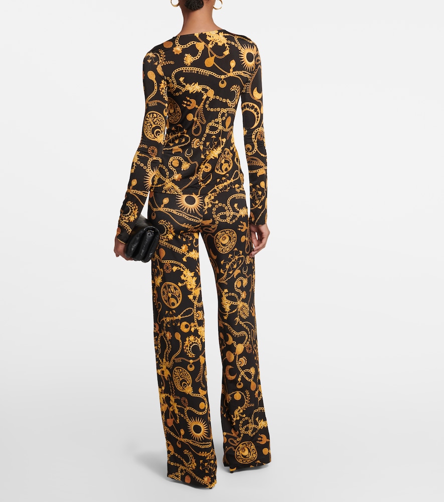Marine Serre Printed ruched top