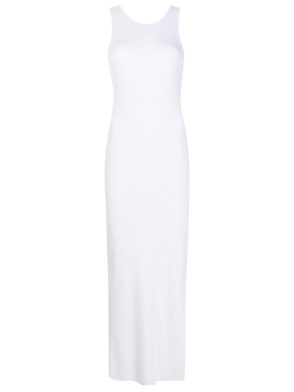 Sleeveless ribbed maxi dress - Black