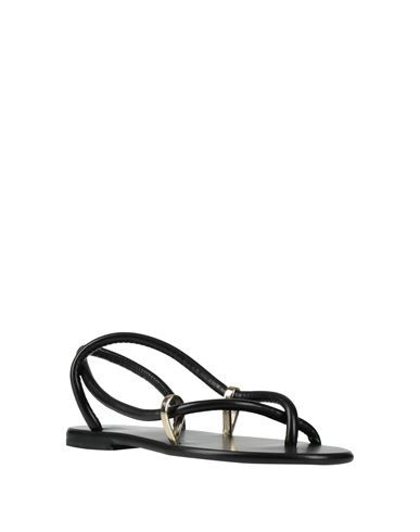 Woman Thong sandal Black Size 10 Textile fibers