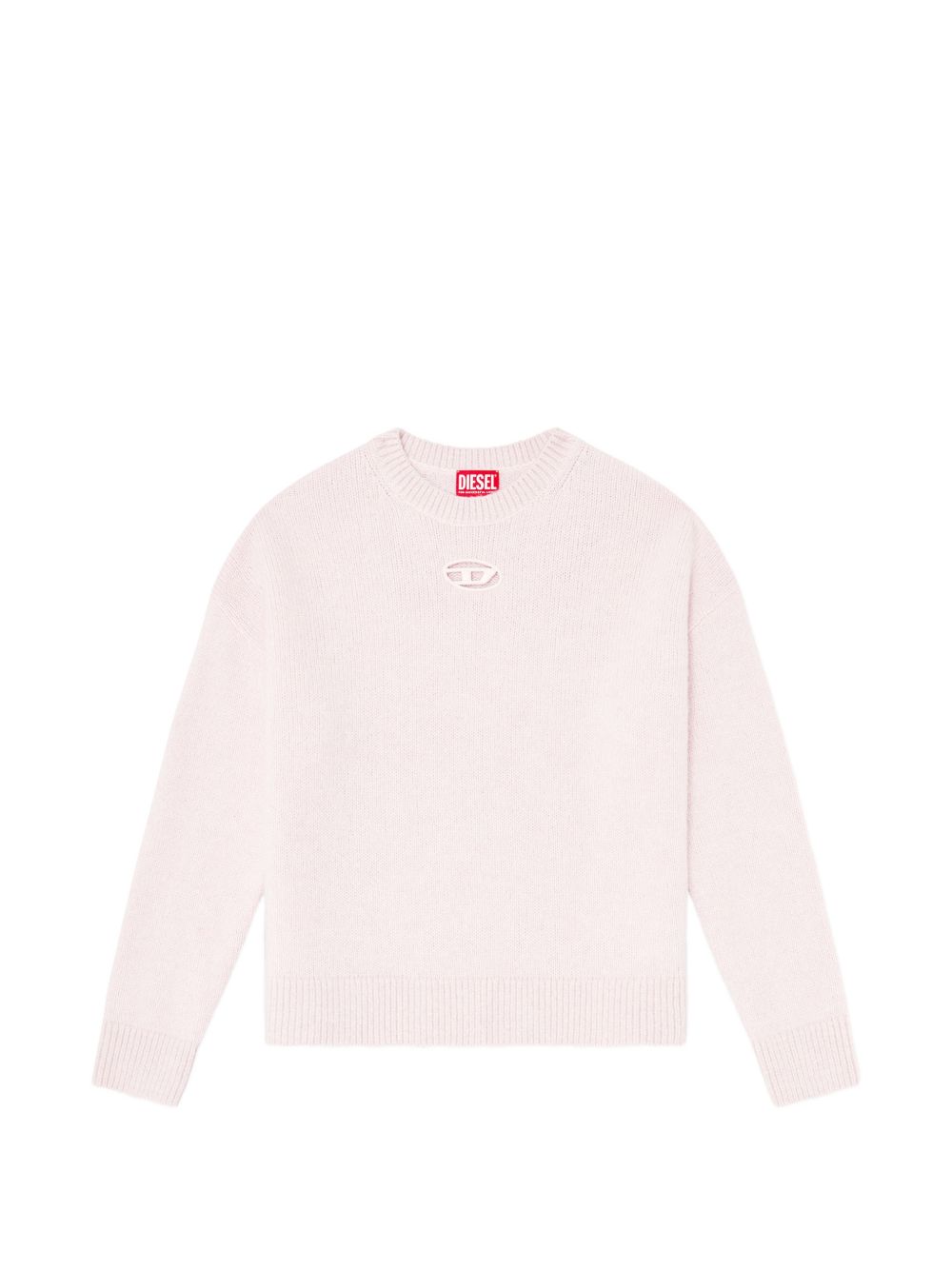 Logo Wool Blend Sweater — Pink